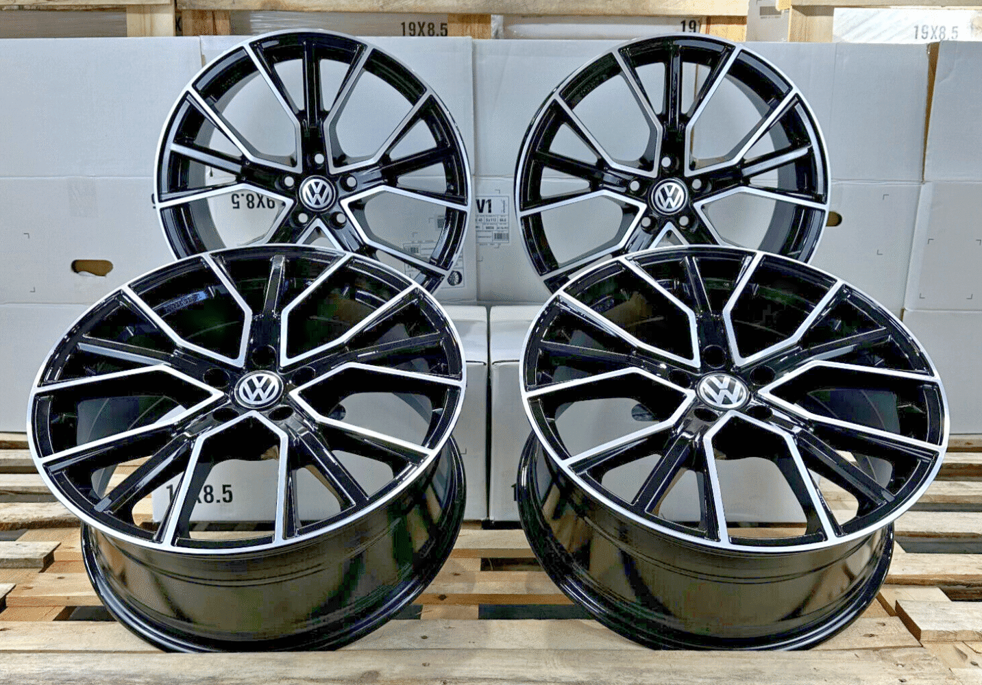 19 Zoll Felgen Avus AF18 schwarz für VW Passat B6 B7 Beetle EOS 1F ID.3 Jetta KM